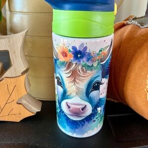 Colorful Cow Print Tumbler- Whimsical or Narnia inspired